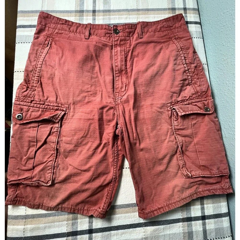 Levi’s Men’s Cargo Shorts Size 34 Rust/Red 100% Cotton Workwear Pockets